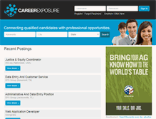 Tablet Screenshot of careerexposure.com